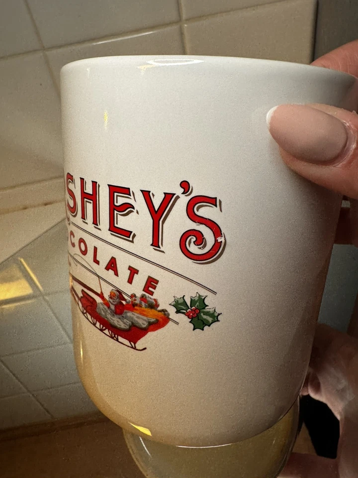 ENORME 28 OZ Hershey's Chocolate Café Cacao Taza por Galerie Navidad 5" Alto Foto 2 de 4