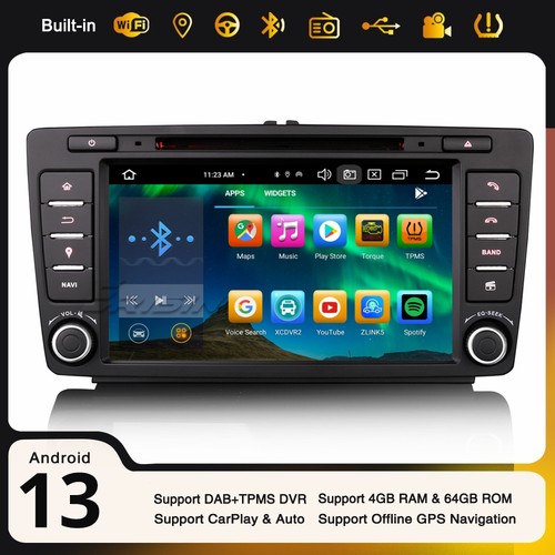 8" Android 14 Autoradio Per Skoda Superb Octavia Yeti Rapid Roomster CarPlay GPS - Imagen 1 de 20