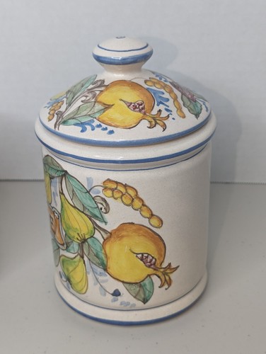 Vintage Zeffiro Portifino Portugal Hand Painted Signed Ceramic Canister Set - Picture 12 of 16