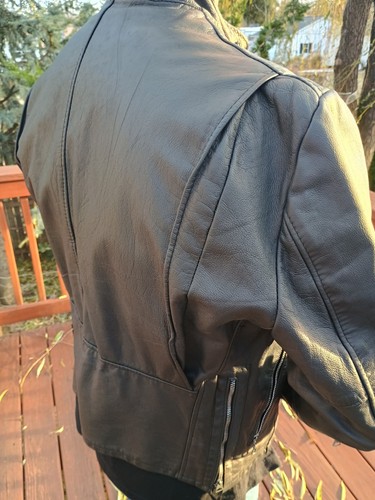 Vintage 1970's Leather Biker Jacket In Really Great Condition - Picture 9 of 13