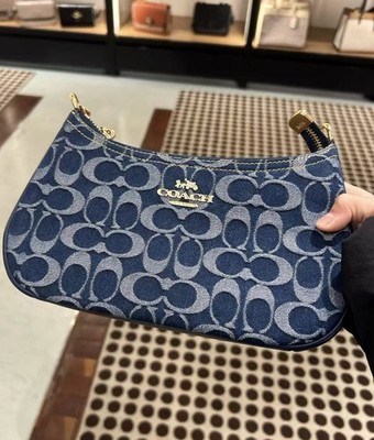 バッグ Coach Shoulder Bag 2way Denim Signature COACH Field Tote 22 Signature Denim 2way Crossbody Shoulder Bag