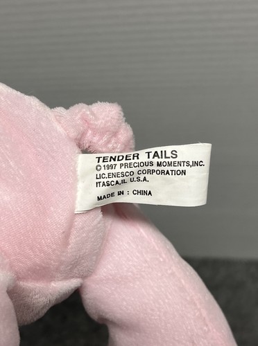 Enesco Precious Moments Tender Tails Sitzsack Schwein 7 Zoll Plüsch - Bild 4 von 4