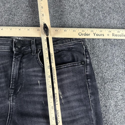 Pantalones de mezclilla R13 para mujer 29 Strummer negros Alison ajustados hechos en Italia R13W0005-186 - Imagen 3 de 9