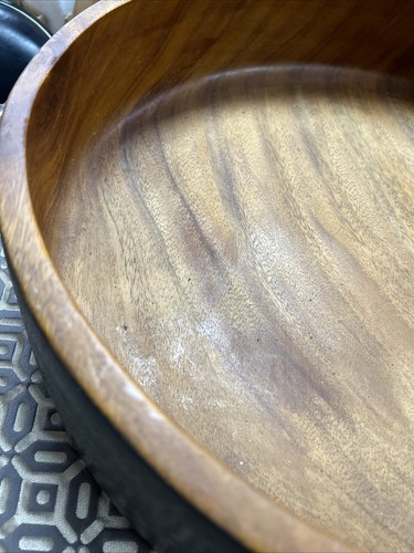 Riesige Vintage handgefertigte geschnitzte Holz Holz Herzstück Schale 20" dekorativ - Bild 8 von 13