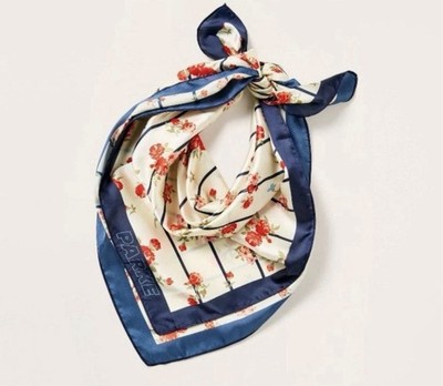 Parke x Target Scarf NWT Cream Floral Red Blue Lightweight NEW In Hand