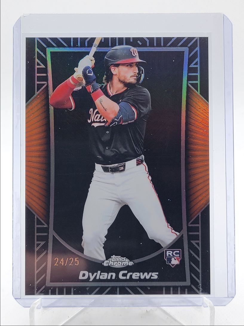 DYLAN CREWS 2025 TOPPS CHROME SHADOW ETCH ROOKIE ORANGE SP RC /25 Q3967