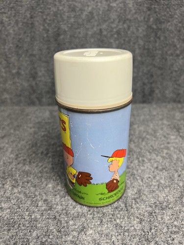 1960’s Peanuts Snoopy Metall Brotdose & Thermoskanne VINTAGE Lunchbox Baseball - Bild 10 von 15