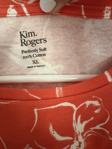 Set 2 camicie Kim Rogers donna XL nuove con etichette - colori vivaci - maniche a 3/4 - Foto 4 di 13