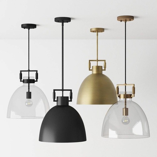 Leigh Brass Dome Shade Pendant Ceiling Light Brass Metal - Nathan James: - Picture 5 of 5