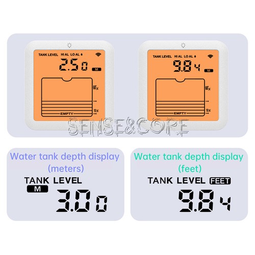 Misuratore di livello serbatoio acqua ultrasuoni monitor livello liquido allarme livello acqua alto basso - Foto 9 di 24