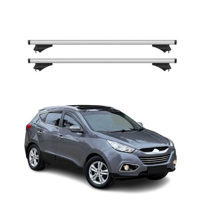 Cross Bars Roof Racks Aluminium for Hyundai Tucson 2010-2015 Silver 2Pcs