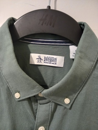 Original Pinguin grün Kurzarm Smart Shirt Baumwollmischung Größe L - Bild 3 von 8