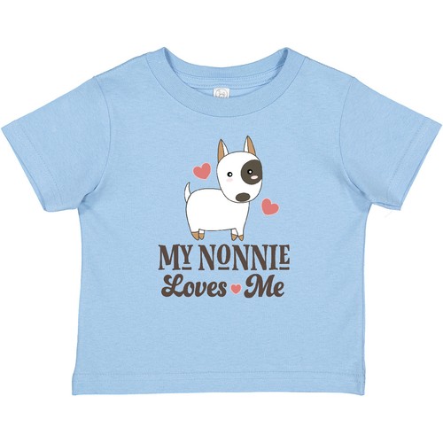 Inktastic Nonnie Loves Me Grandchild Dog Baby T-Shirt Grandkids Boy Childs From