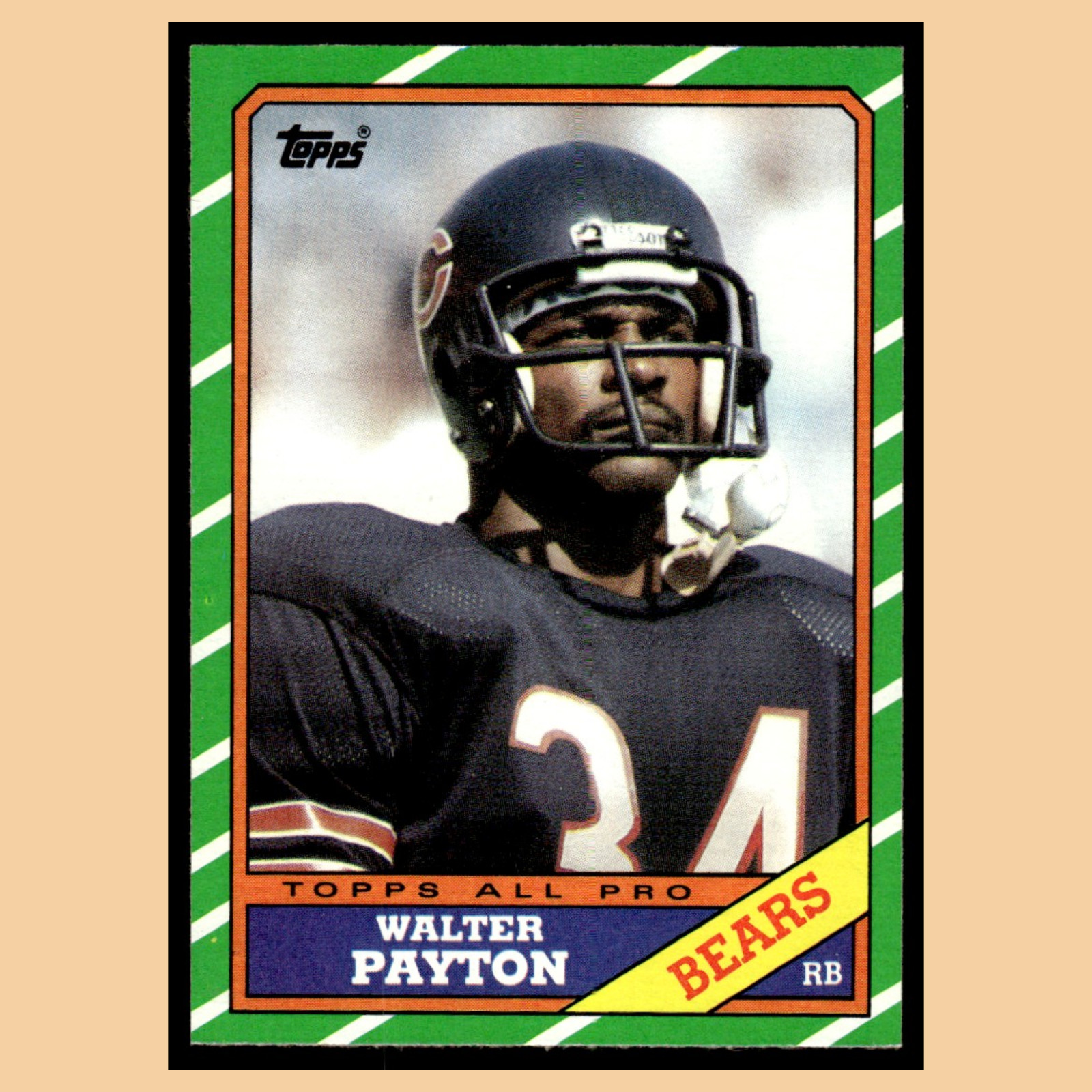 Walter Payton #11 1986 Topps Chicago Bears Football Card NFL NM