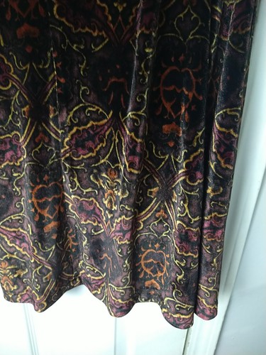 linea by louis dell'olio Woman L V Neck Velvet Artsy Fall Blouse Office Party - Picture 3 of 8