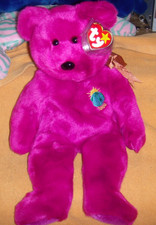 Rare Ty Beanie Baby Millennium the Bear Retired With Errors 1999, 2000 ON CHEST