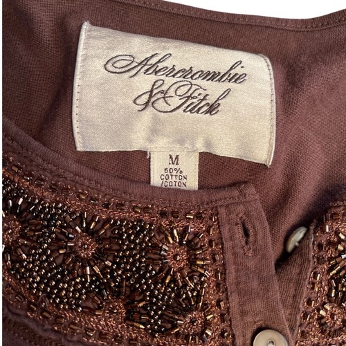 Top Henley Y2K Abercrombie & Fitch Cuentas Mediano Bella Swan DEFECTOS Ajustado De Colección - Imagen 4 de 13
