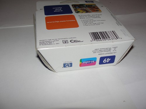Genuine New HP 49 Ink Cartridge Tri-Color 51649A - Expired - SEALED - Picture 2 of 7