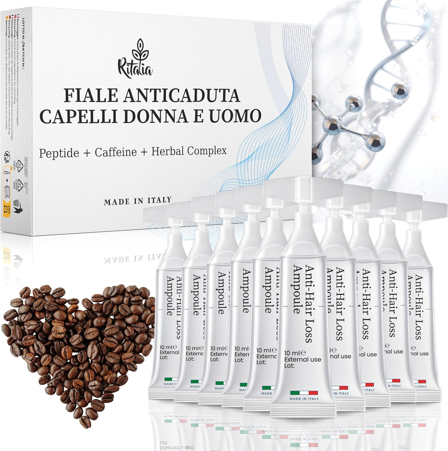 Fiale Anticaduta Capelli Donna E Uomo | Lozione Bioattiva Senza Parabeni, Comple