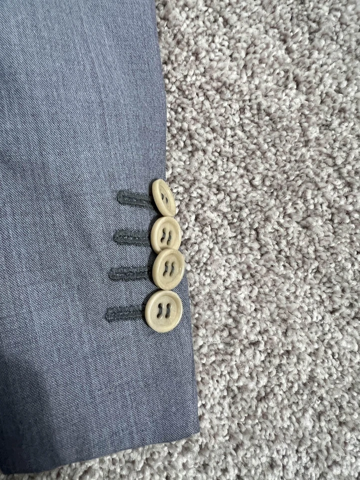 Canali Suit Mens 54R Gray Super 140's Wool 2 Button Notch Lapel Pants Italy - Image 4 of 4