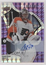 2021-22 Upper Deck Allure Purple Diamond Auto /10 Carter Hart #58 Auto
