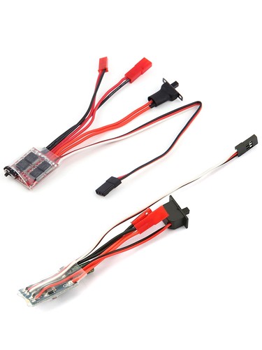 Micro Mini 20A 30A Brushed ESC for DIY 1/16 1/18 1/24 RC Car Boat Tank w/Brake - Picture 6 of 26