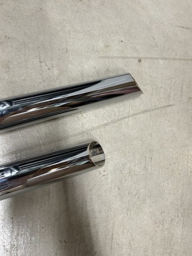 Whizzer Dual Exhaust Aluminum Manifold Chrome Pipes And Clamp Complete New - Picture 6 of 6