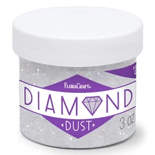 3 0Z Diamond Dust Glitter Fine Clear Glass Sparkle for Crafts and Decor