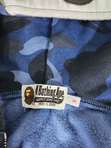 A BATHING APE x Sanrio My Melody Bape Camo Blue Baby Milo Full Zip Hoodie Rare S - Picture 9 of 12