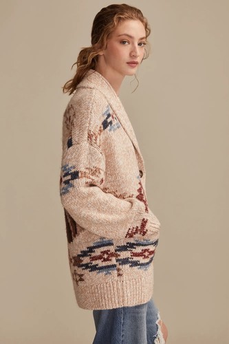 Lucky Brand Santa Fe Horse Cardigan Pullover (Größe M) - Neu mit Etikett - Bild 3 von 8