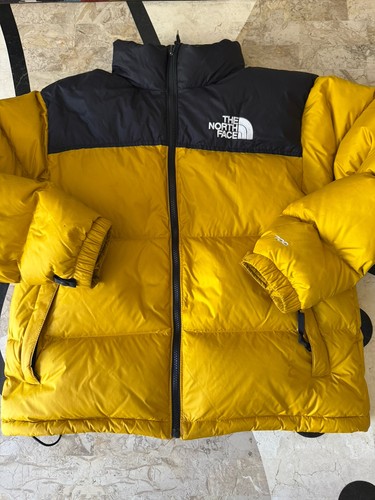 THE North Face 700 Down Nuptse Puffer CLASSIC BLACK and Yellow Mustard Jacket M - Picture 1 of 10