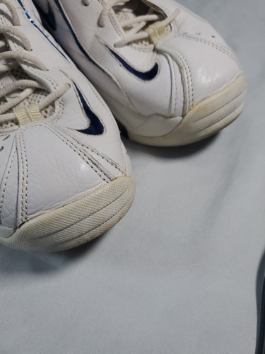 Nike Air Total Max Uptempo High Top Sneakers Mens Size 11 White Navy Blue 90s - Picture 14 of 16