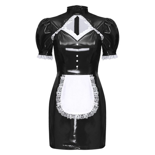 Womens Costume Carnivals Dress Role Play Uniform Themed Party PU Leather Anime - Picture 38 of 46