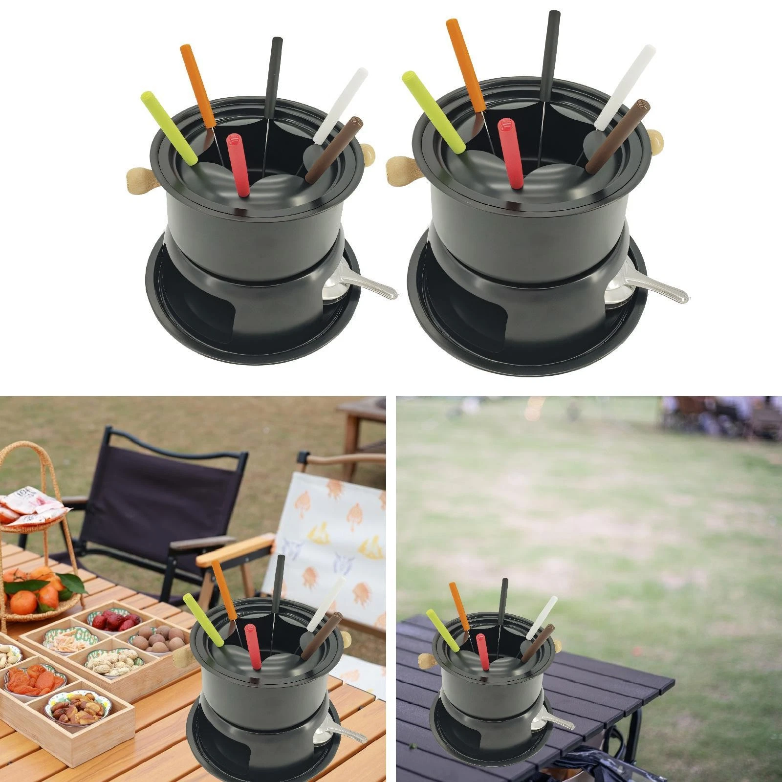 Fondue Set Fondue Maker Pot Versatile Cookware Practical Butter Warmer Small