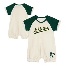 Infant  White Athletics Slide Run Raglan Coveralls