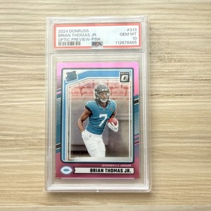 2024 Donruss Optic Pink Preview Brian Thomas Jr RC PSA 10 #313