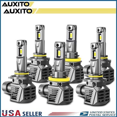 6X CANBUS BRIGHT 9005 9006 H11 Combo LED Headlight Fog Bulb Kit High Low Beam M5