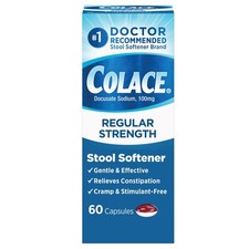 Regular Strength Stool Softener 100 mg Capsules 60 Count Docusate Sodium Stoo...