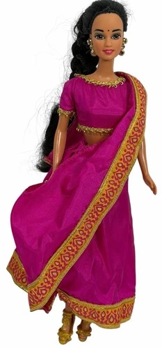 Vintage 1995 Indian Barbie DEBOXED Original Dress Sari India Hindu #14451 DOTW