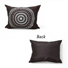 Elegant Brown Embroidered Rectangular Starburst Pillow Brown & Blue