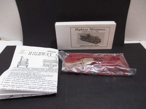 Jordan Ahrens-Fox Fire Truck HO Model RR Scale  1/87 360-221 Highway Miniatures - Picture 1 of 6