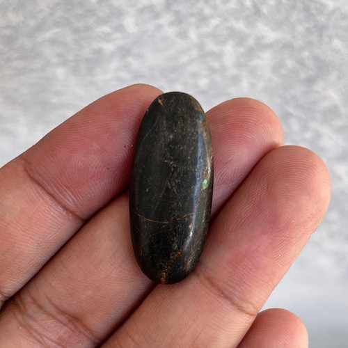 20.50 Cts Natural Blue Persian Turquoise Gold Vein Loose Stone 31x13.5x6 mm - Picture 4 of 5