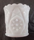 Beautiful Vintage Kemple Glass - White Milk Glass - Yutec Toothpick Holder