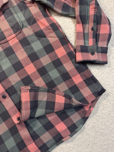 OUTERKNOWN Mens Large Organic Cotton Blanket Flannel Size L Watermelon Red Green - Picture 2 of 10