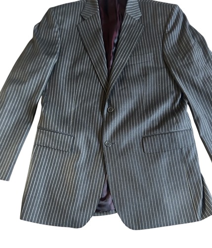 Chester Barrie Men’s Grey Striped  Wool Blazer, 40R Formal Nwot - Picture 5 of 15