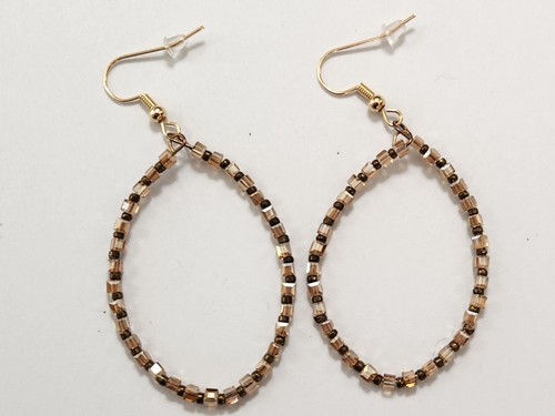 Lot 7 pr Vtg Pierced Earrings Goldtone Silvertone Art Deco Style Studs Dangles - Picture 9 of 16