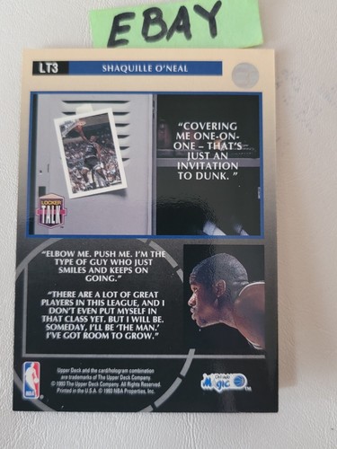 Shaquille O'Neal LT3 Orlando Magic Hologram 1993 Upper Deck 94 - Picture 5 of 11