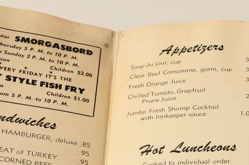 Vintage Milwaukee Inn Motel Inn Keeper's Restaurant Menu 1962 Milwaukee Wi Rare - Picture 5 of 10