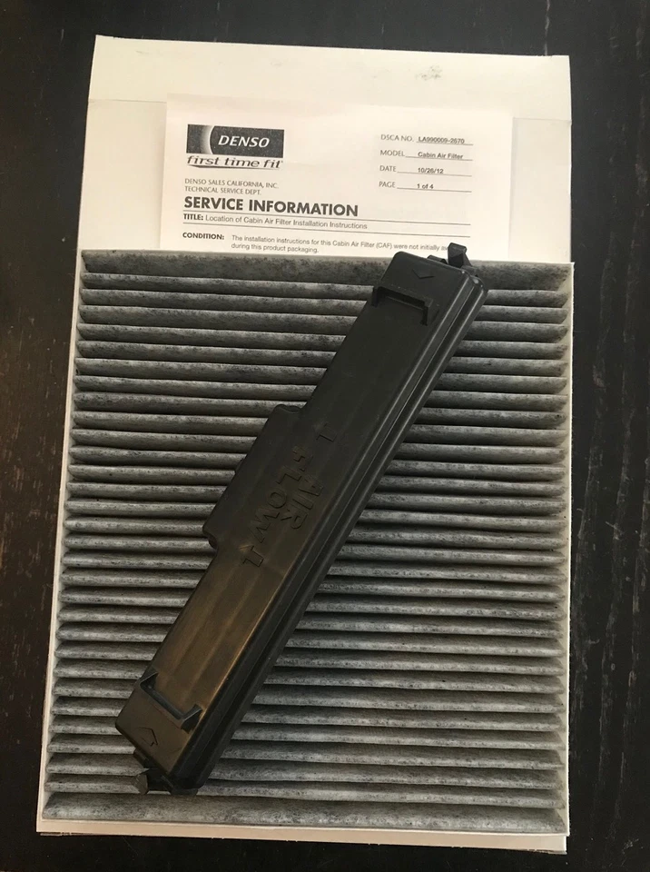 2009-2016 RAM 1500 2500 3500 charcoal cabin air filter kit Dodge w/instructions - Image 3 of 4