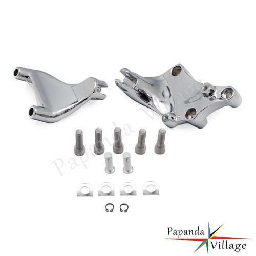 Chrome Rear Foot Peg Mount Bracket For Harley Sportster Iron 883 XL1200V 14-up - Picture 3 of 11